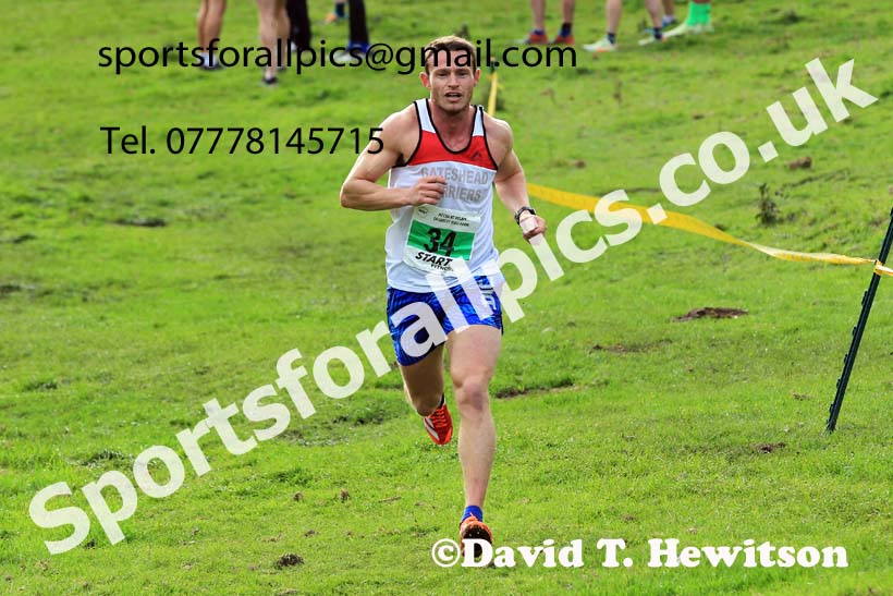 Senior men, 2022 NECAA Cross Country Relays, Thornley Hall Farm, Peterlee, County Durham, October 15th. Photo: David T. Hewitson/Sports for All Pics